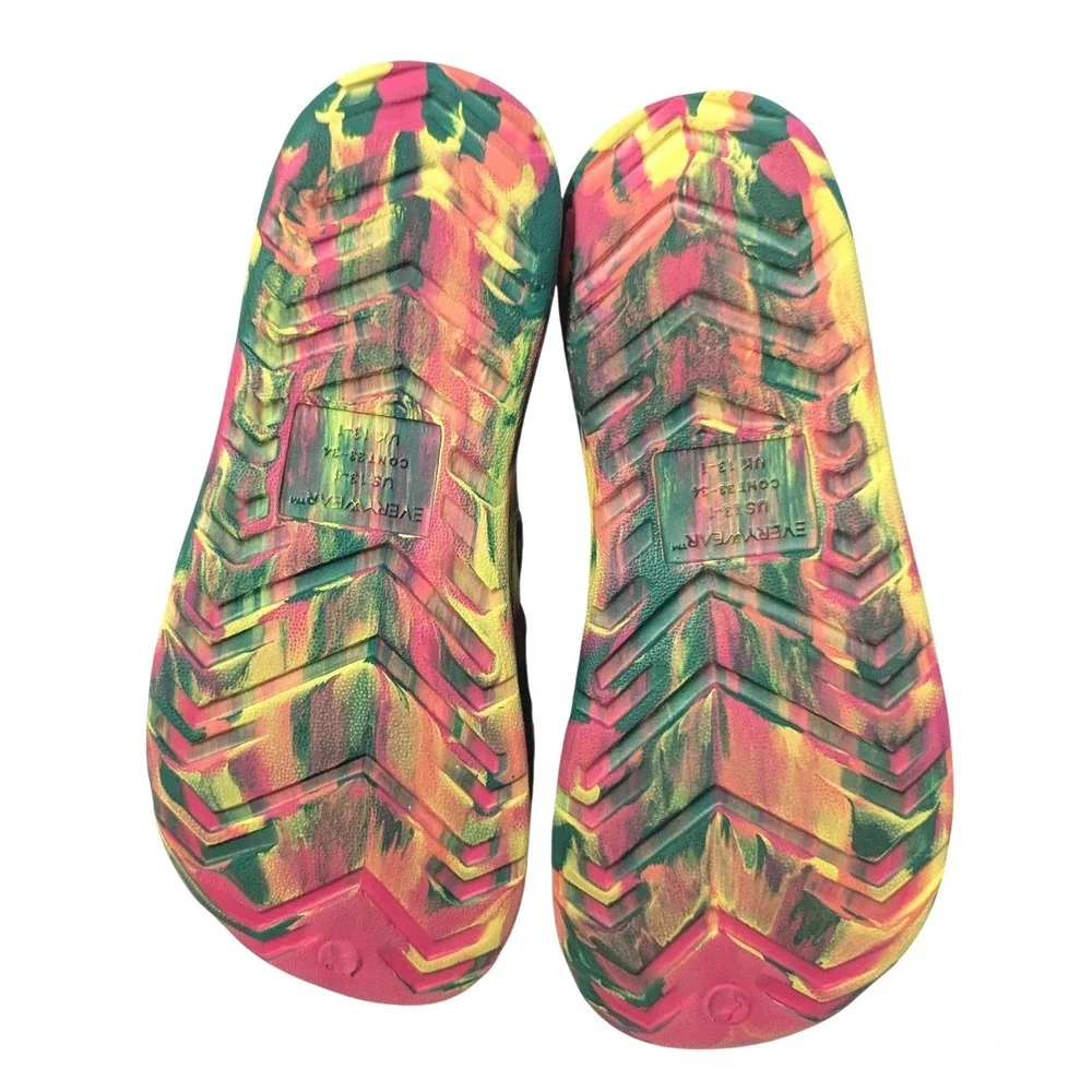 Totes Everywear Kids Kids Splash and Play Clog Multi Color Slip On Shoes Sz 13-1